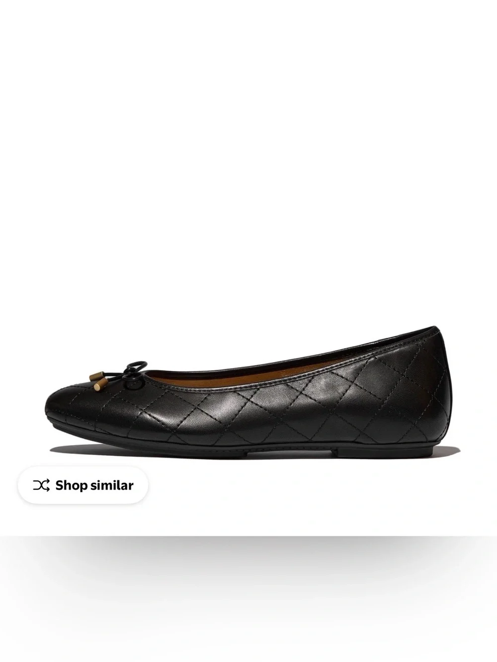 Fitflop Black Delicato Quilted Flats Size 10